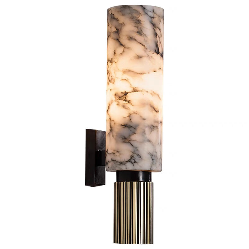 Modern Marble Cylinder Wall Light