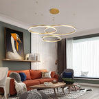 Moderne Metallring-Pendelleuchte