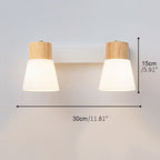 Moderne Waschtischleuchte mit Glaskegel