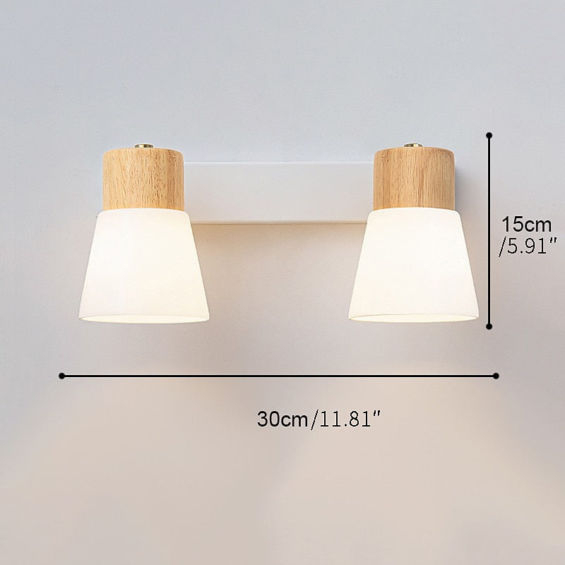 Modern Glass Cone Vanity Light