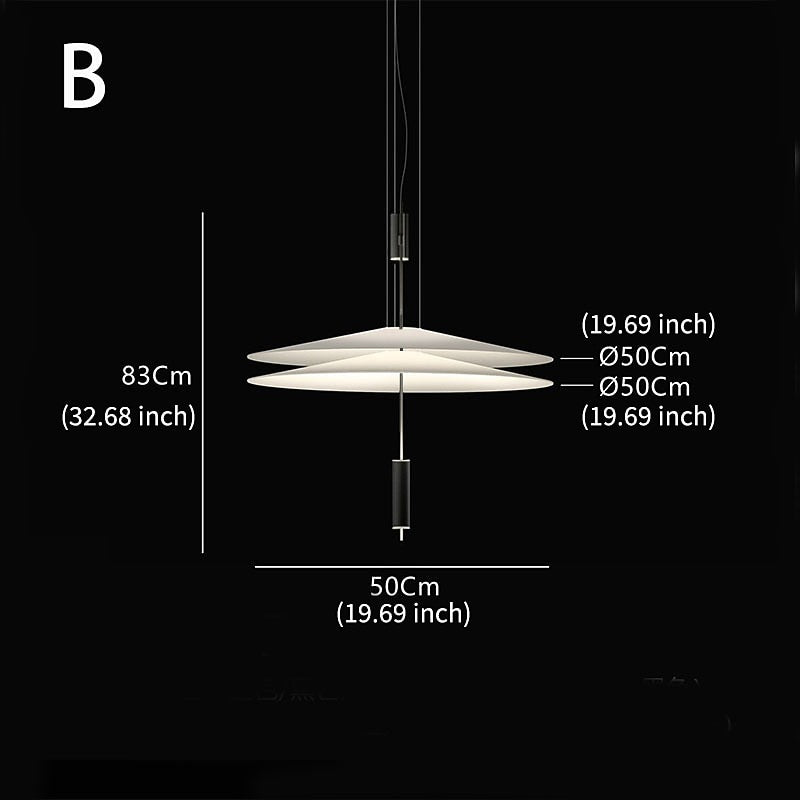Modern Acrylic Saucer Pendant Light