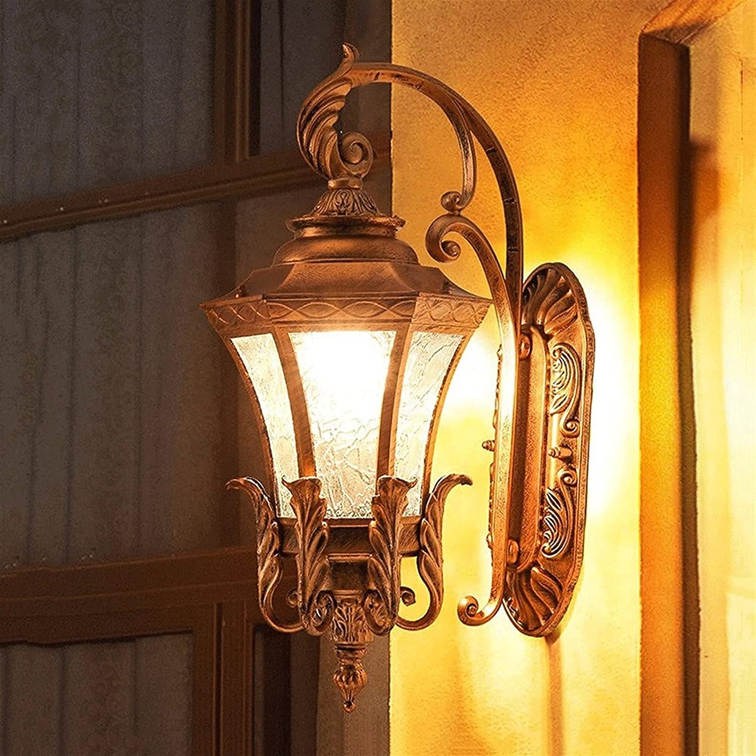 Vintage Glass Lantern Wall Light