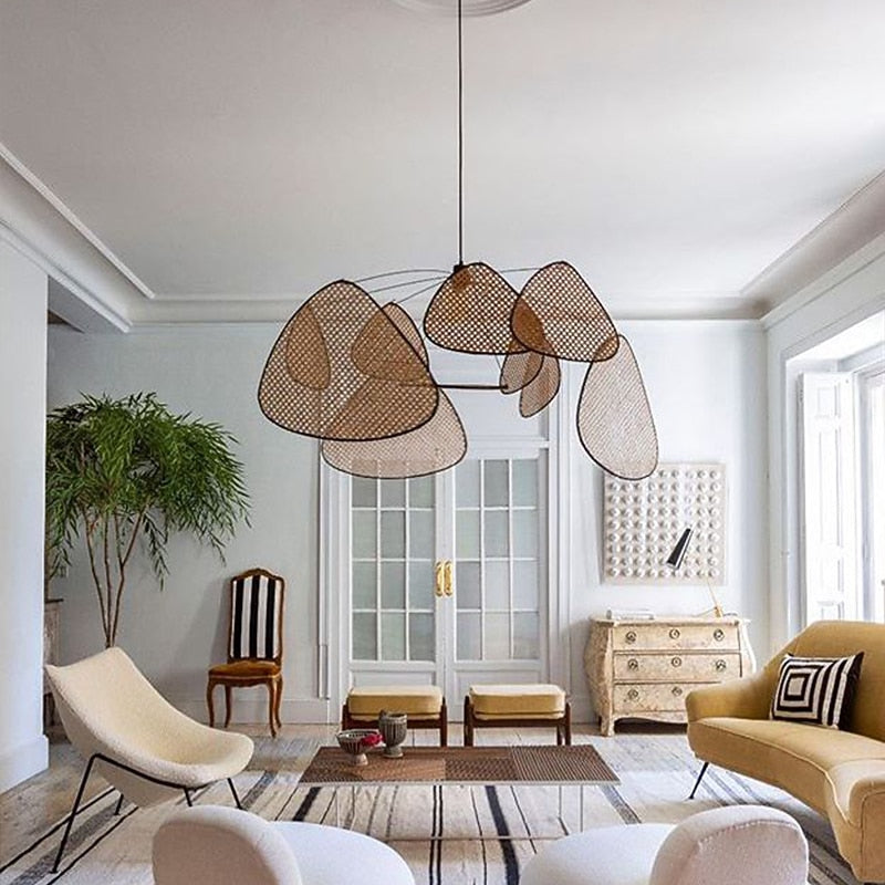 Rustic Metal Petal Pendant Light