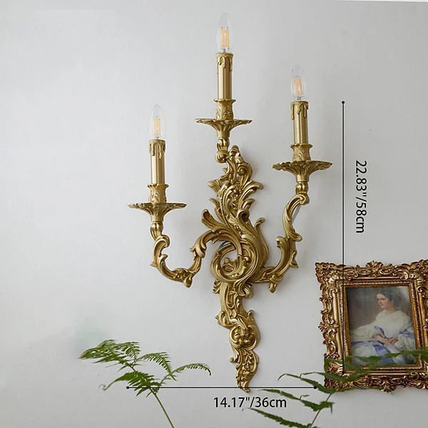 Vintage Metal Candelabra Wall Light