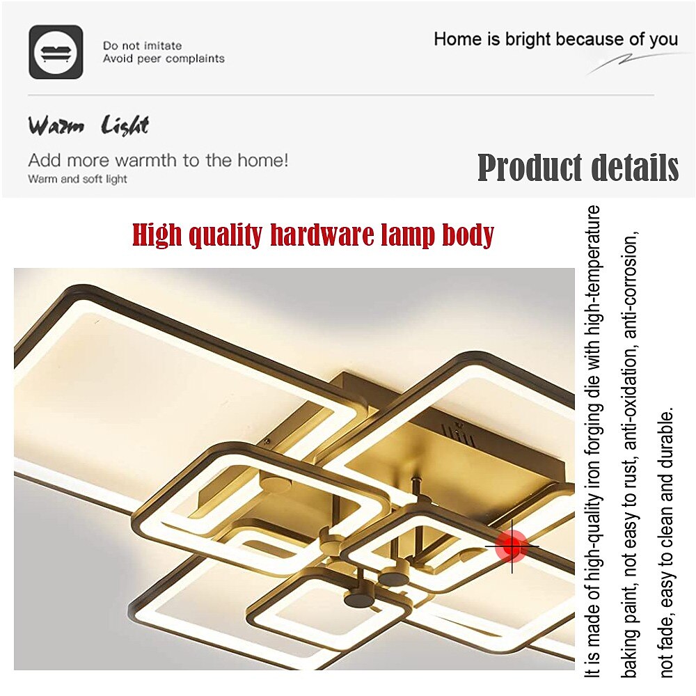 Modern Acrylic Square-Frame Ceiling Light