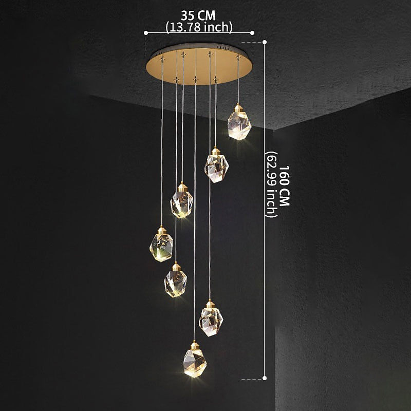 Glam Glass Cascade Pendant Light