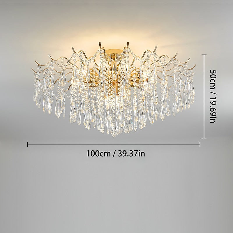 Modern Crystal Rectangle Chandelier