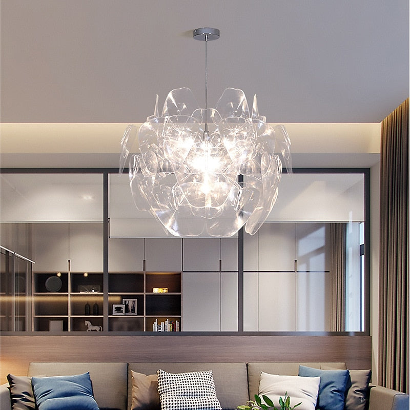 Modern Acrylic Flower Pendant Light