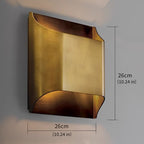 Moderne rechteckige Wandleuchte aus Metall