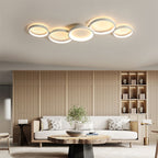 Deckenleuchte im modernen Metallring-Cluster-Design