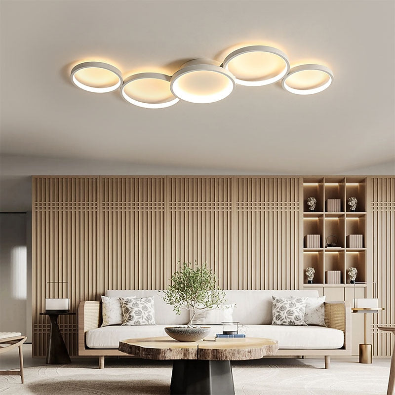 Modern Metal Ring-Cluster Ceiling Light