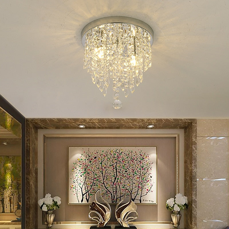 Glam Crystal Cascade Ceiling Light