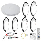 Modern Aluminum Pinwheel Ceiling Light