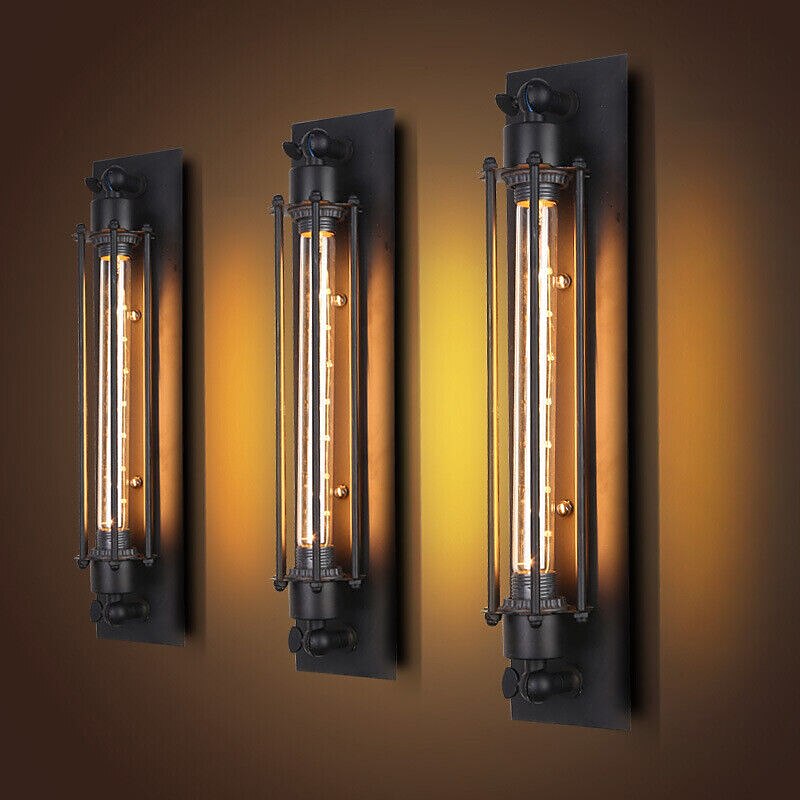 Industrial Metal Pipe Wall Light