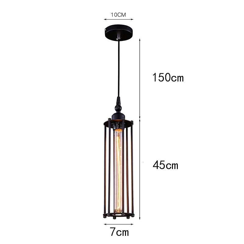 Industrial Metal Linear Pendant Light