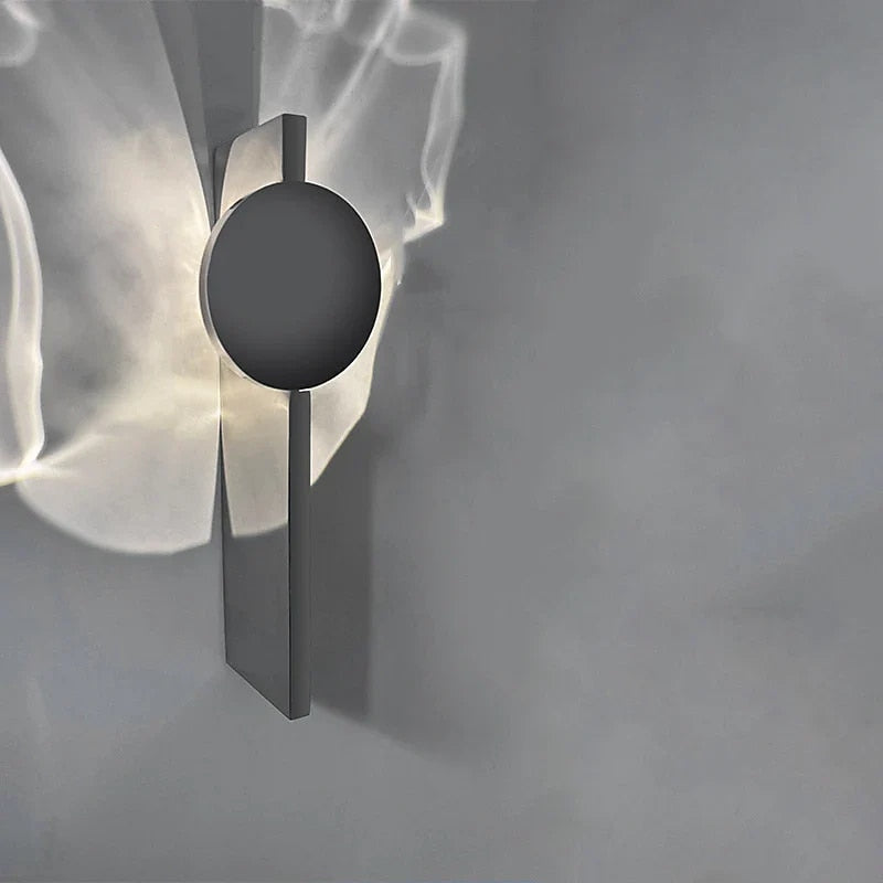 Modern Metal Sunburst Wall Light
