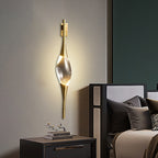 Moderne Glasblatt-Wandleuchte