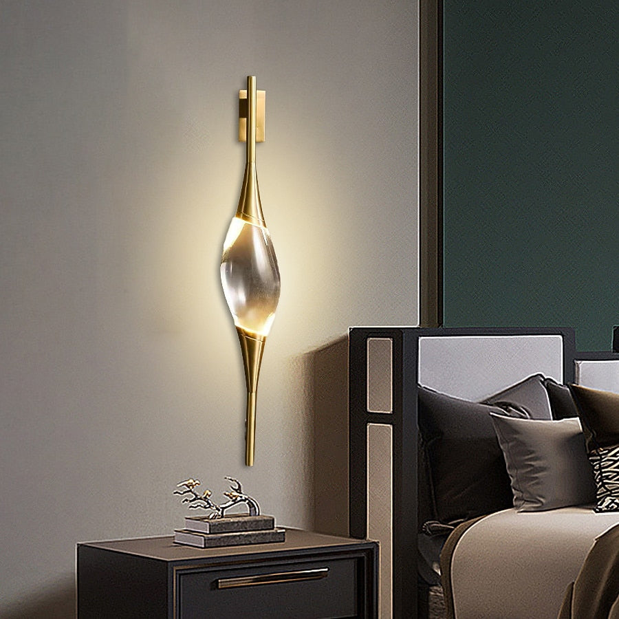 Modern Glass Leaf Wall Light