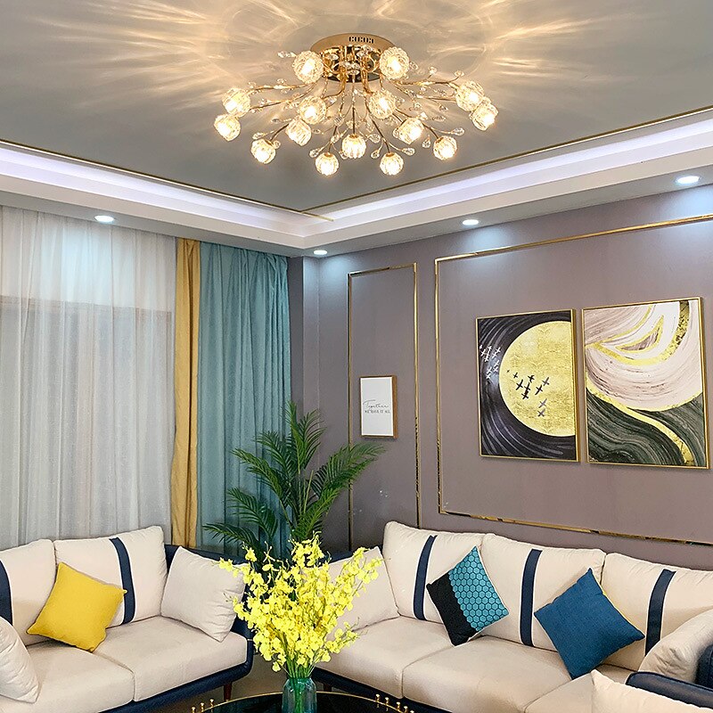 Glam Crystal Branch Ceiling Light