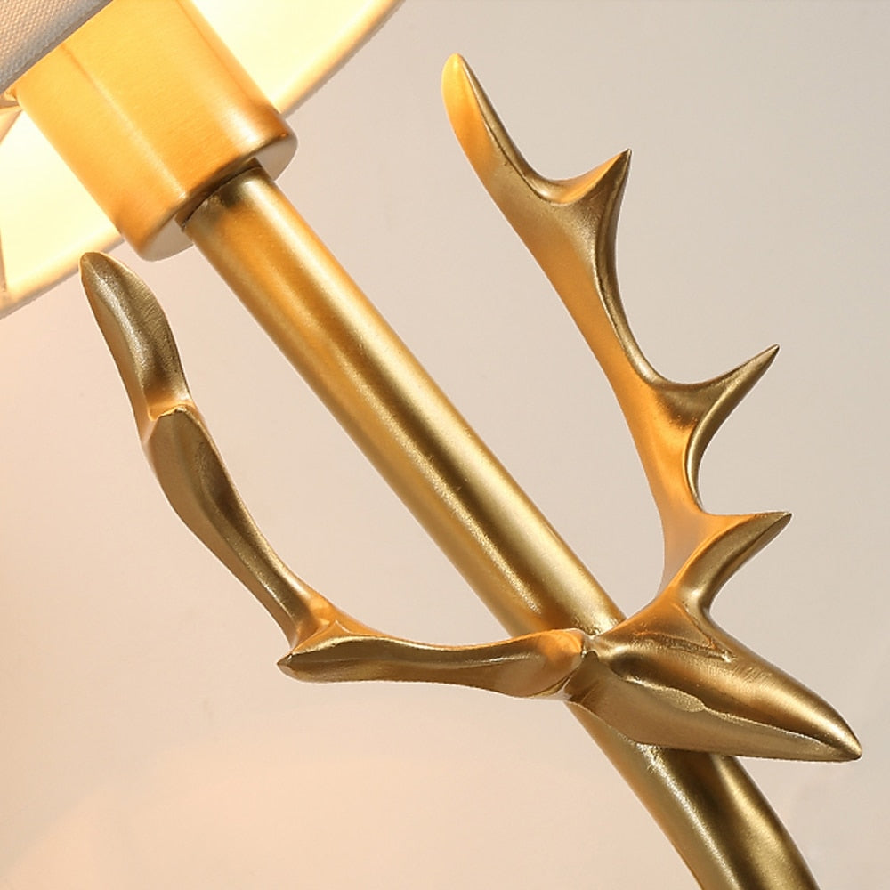 Vintage Fabric Antler Wall Light