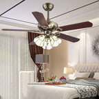 Deckenventilator mit Beleuchtung, Industrie-Metallflügel