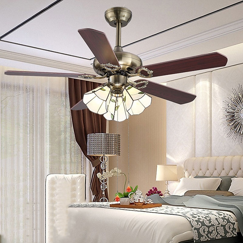 Industrial Metal Blade-Fan Ceiling Fan Light