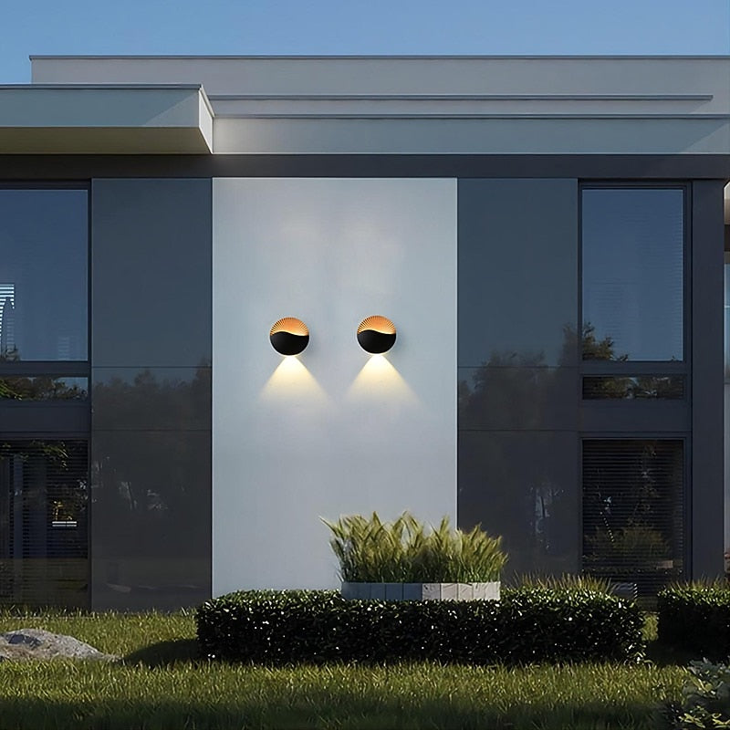 Modern Metal Half-Moon Wall Light