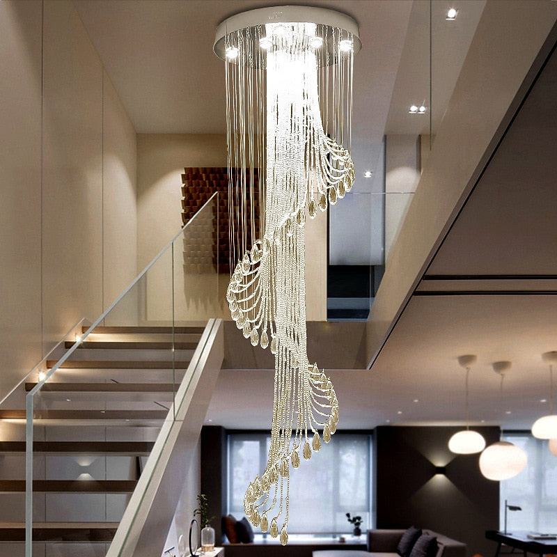 Glam Crystal Cascade Chandelier