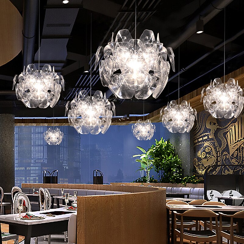 Modern Acrylic Flower Pendant Light