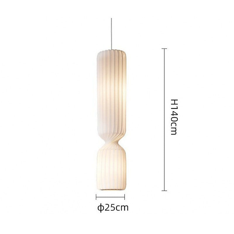 Wabi-Sabi Fabric Cylinder Pendant Light