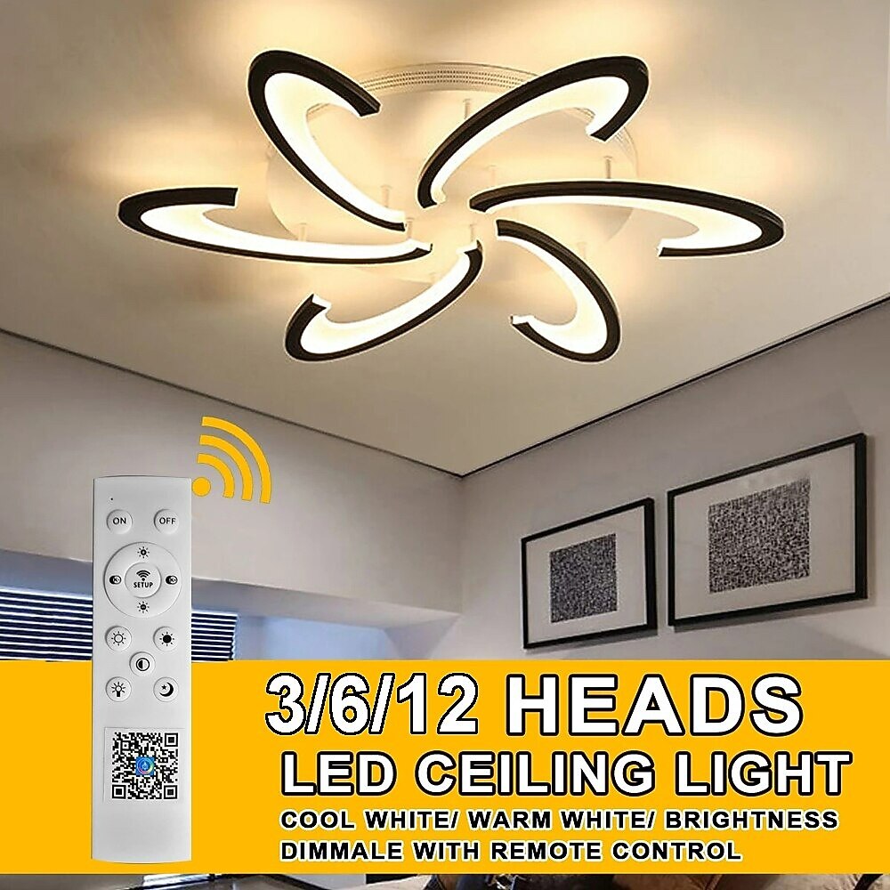Modern Aluminum Pinwheel Ceiling Light
