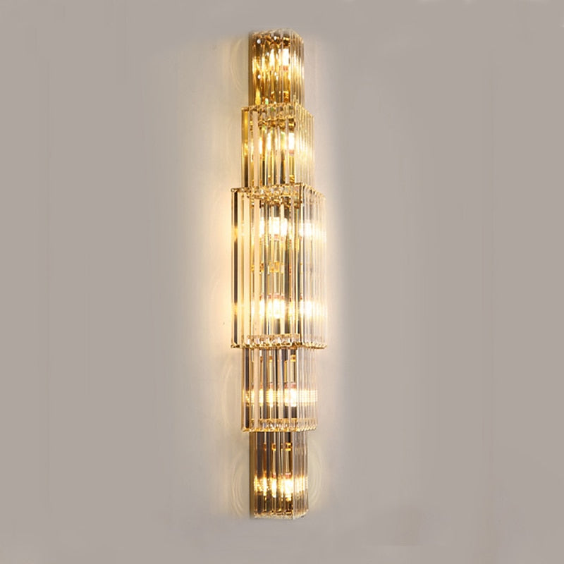 Glam Crystal Linear Wall Light