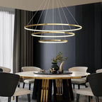 Moderne Metallring-Pendelleuchte