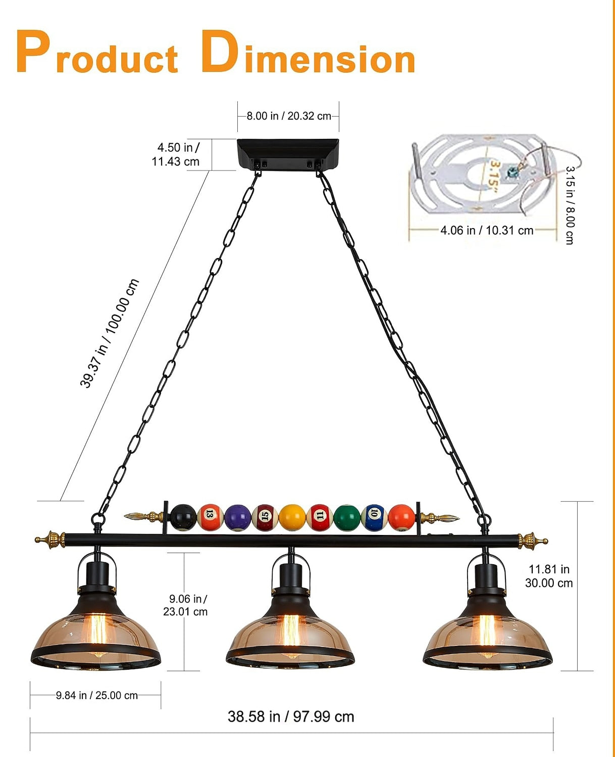 Industrial Glass Dome Pendant Light