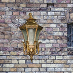 Vintage Wandleuchte mit Glaslaterne