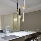 Moderne Pendelleuchte aus Marmorzylinder