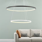 Moderne Metallring-Pendelleuchte