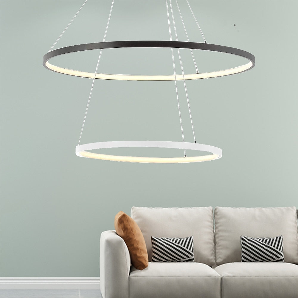 Modern Metal Ring Pendant Light