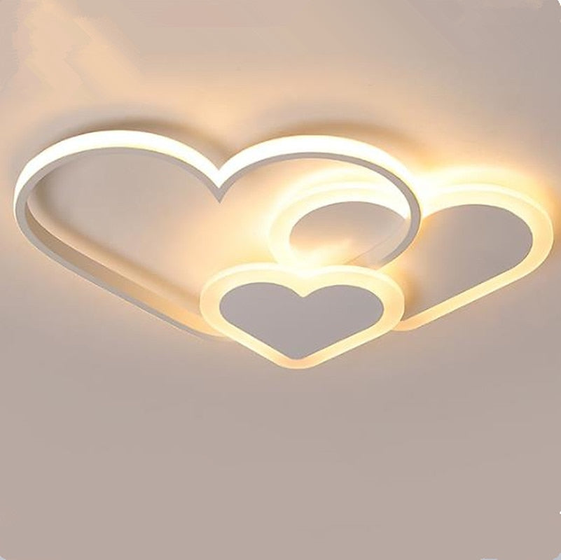Modern Metal Heart Ceiling Light