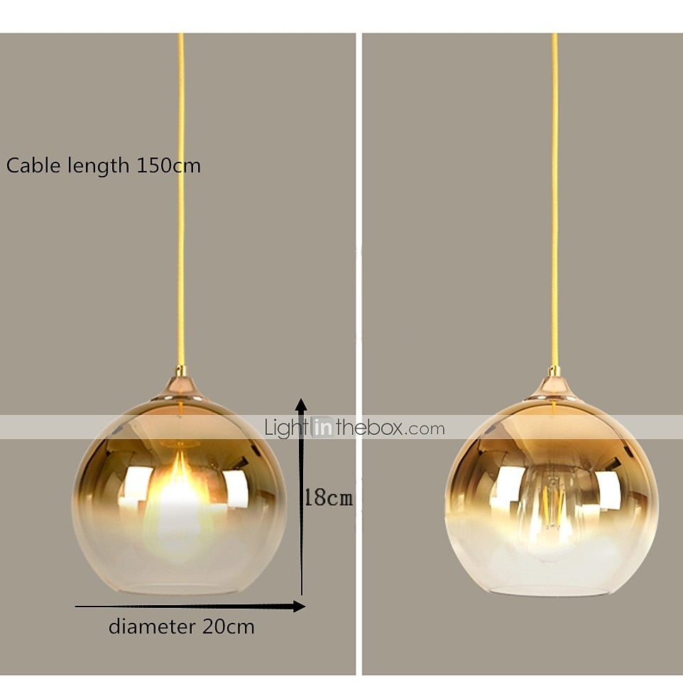 Modern Glass Globe Pendant Light