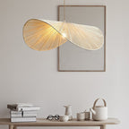 Boho Rattanblatt-Pendelleuchte