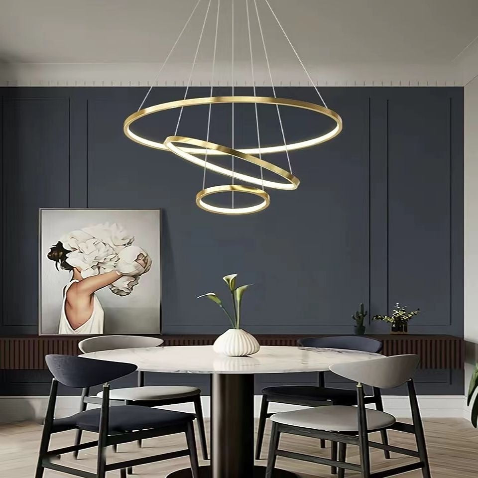 Modern Metal Ring Pendant Light