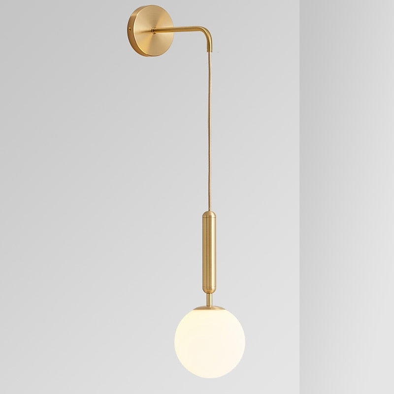 Modern Glass Globe Wall Light