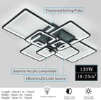 Modern Acrylic Square-Frame Ceiling Light