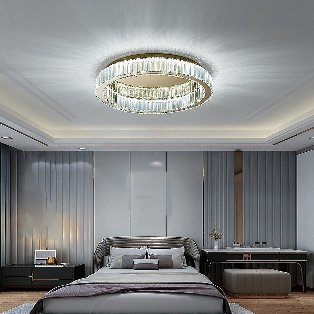 Modern Crystal Ring Ceiling Light