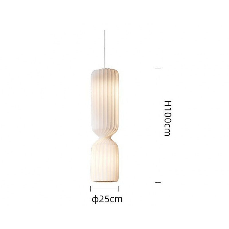 Wabi-Sabi Fabric Cylinder Pendant Light