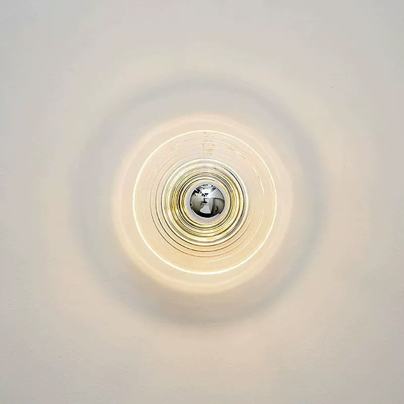 Modern Glass Disc Wall Light