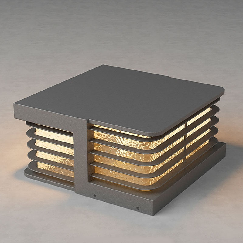 Modern Metal Square Post Light