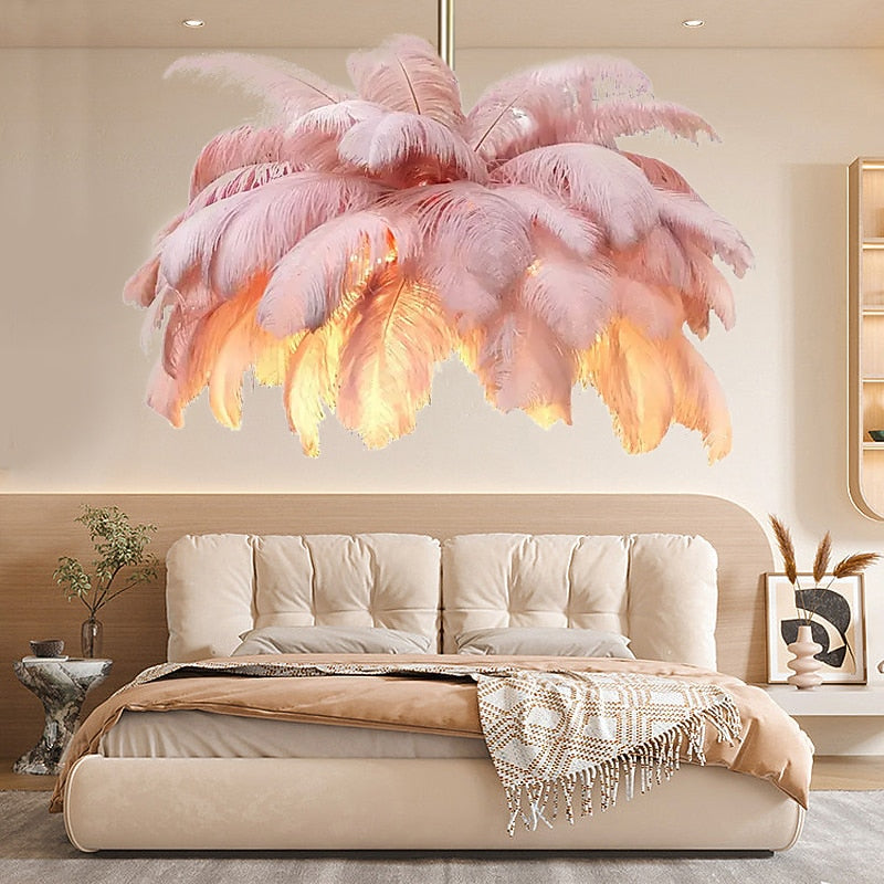 Glam Feather Feather Pendant Light