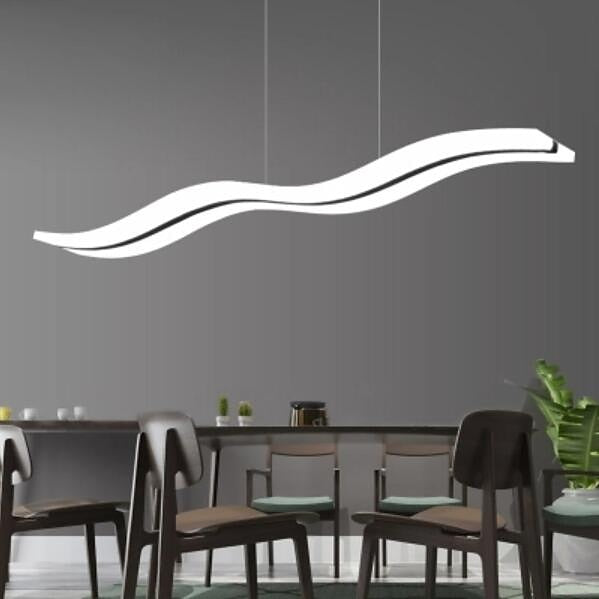 Modern Acrylic Wave Pendant Light